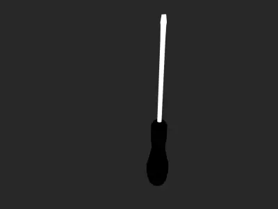 Flathead Screwdriver 3D Model Low-poly 3D model