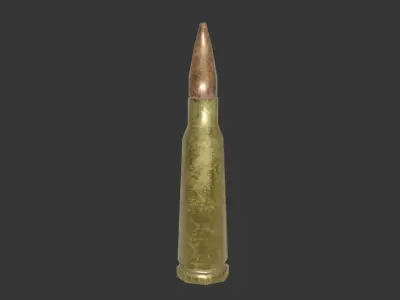 Rifle ammo bullet Low-poly 3D model