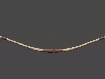 Wooden Bow 3D model buy