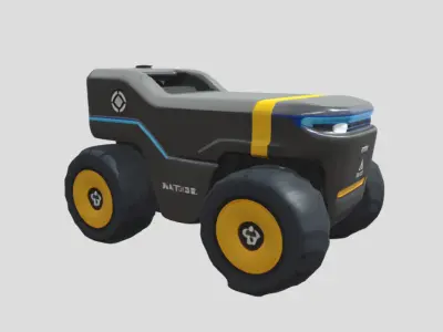Futuristic Robotic Vehicle 3D Model PBR Textured Game Ready Low-poly 3D model