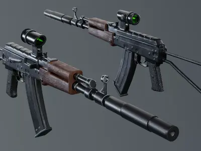Weapons Pack 2 Free low-poly 3D model