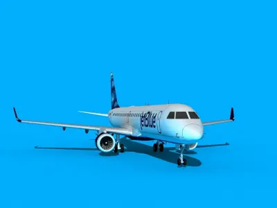 Embraer Emb-190 Jet Blue 2 3D model