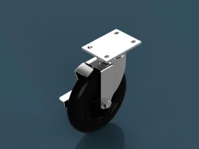 Castor Wheel 3D model