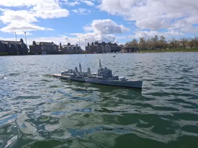 HMS Belfast 3D printed rc working model Build Instructions Free 3D print model