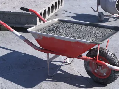 Industrial Tools with Cement Collection 3D model