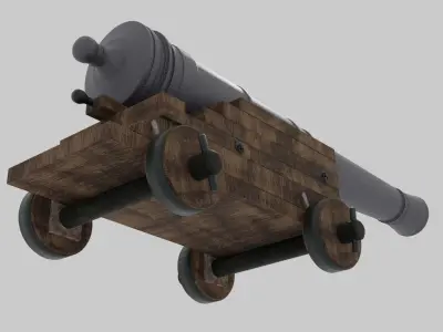 Cannon wooden 3D model buy
