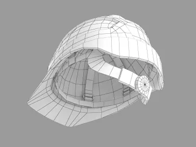 Safety Helmet - uvmap Low-poly 3D model