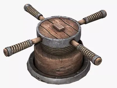 Rotating Mechanism Low-poly 3D model