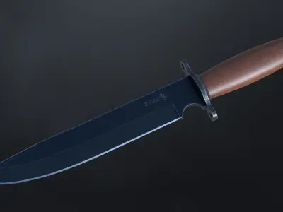 Military Knife DV-2 Low-poly 3D model