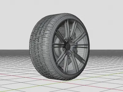 Aston Martin 2013 AM 310 Vanquish Wheel 3D model
