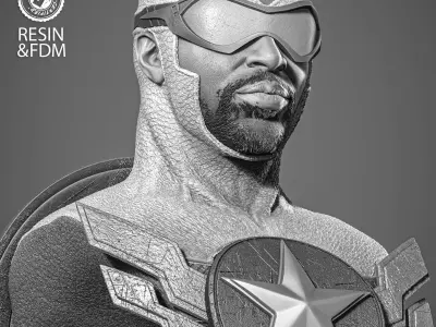 Wicked Marvel Falcon Portrait Bust  3D print model