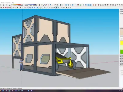 Privat container house Free 3D model