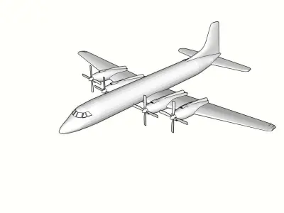 CANADAIR CL44 and CC106 YUKON 3D Print Model 3D print model