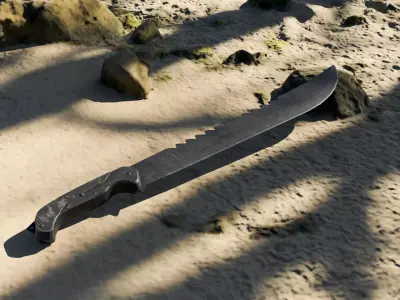 Action Machete Model Low-poly 3D model