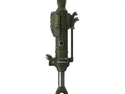 Sci-fi hydraulic plunger 3D model