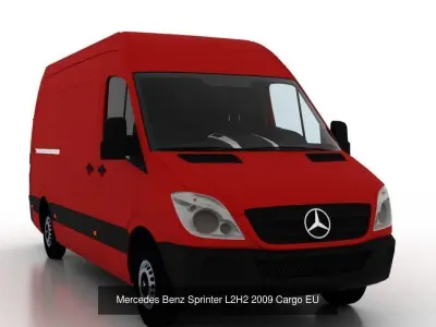 Mercedes Benz Sprinter L2H2 2009 Collection EU 3D Model Pack