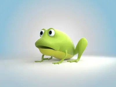 Cartoon Frog 3D model