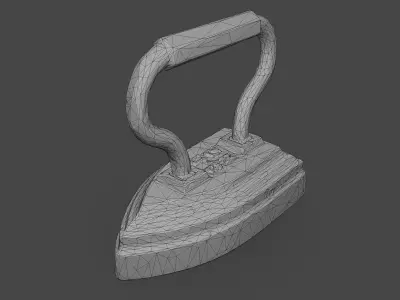 Small Old Antique Iron Low-poly 3D model