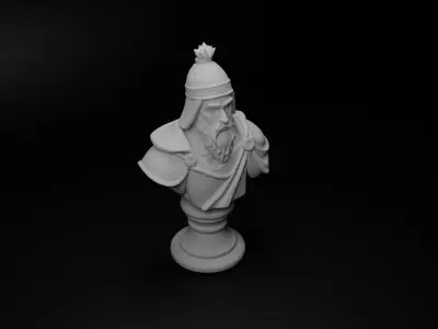 Mongol Cavalryman Bust Chess 3D print model order
