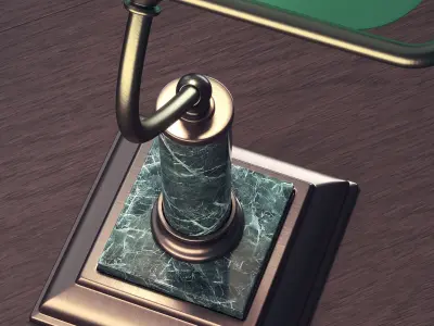 Bankers table lamp 3D model