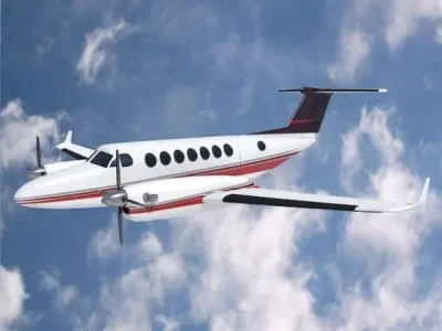 Beech craft King Air 350 propeller aircraft 3D model