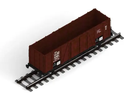 Rail freight transport 3D model