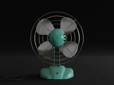 Old Electric Fan 3d Model 3D model