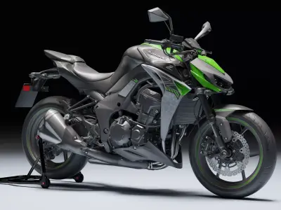 Kawasaki Z1000 2014 Low-poly 3D model