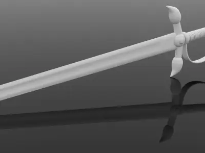 Sword Free low-poly 3D model 21