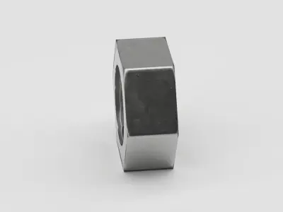 Metal Nut - Game Ready Low Poly Low-poly 3D model