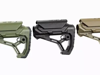 AR 15 Stock Fab Defence GL Core Tactical Low-poly 3D model