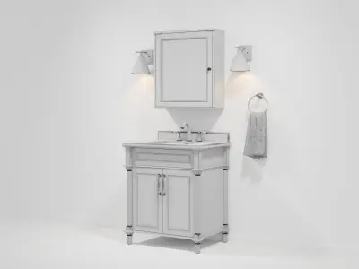 OVE Aberdeen MC 30 White 3D model