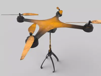 drone Low-poly 3D model 11