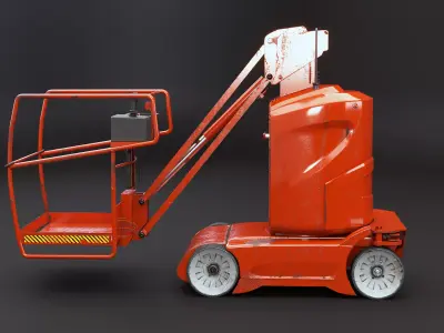 Used Electric Warehouse Boom Lift Low-poly 3D model
