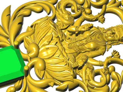 Goddess Laxmi ji Necklace Design 3D print model