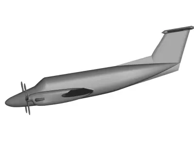 Beechcraft King Air B-200  3D model