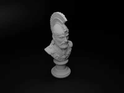 Inca Warrior Bust Chess 3D print model order