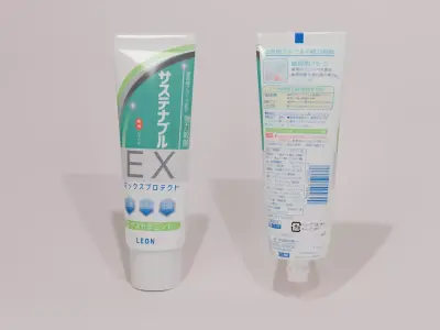 Japanese Toothpaste Product Free low-poly 3D model