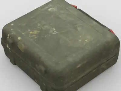 Suitcase High Poly military case - military case 3D model