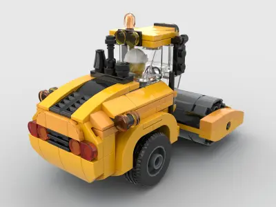Lego Rouleau Compresseur 3D model