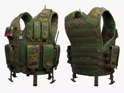 Tactical Vest Low-poly 3D model purchase