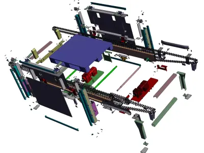 Pallet stacking machine 3D model