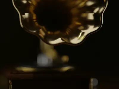 Vintage Gramophone 3D Model 3D model