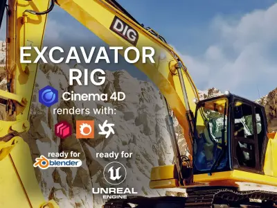Excavator Rig 3D model