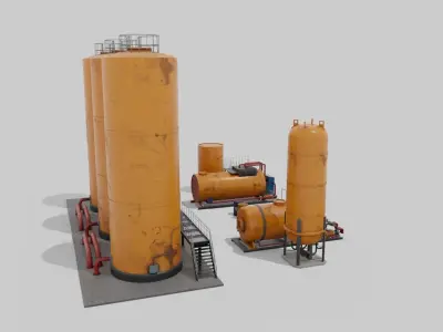Liquid storage Low-poly 3D model