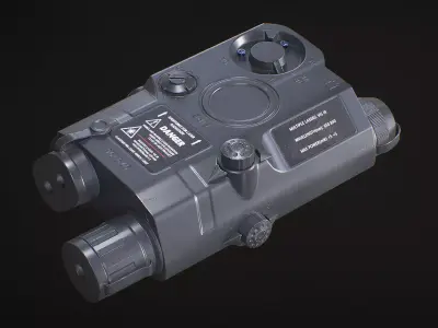 AR-15 Laser Scope Low-poly 3D model