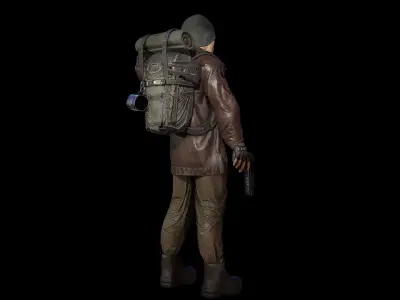 Survivor Man Low-poly 3D model