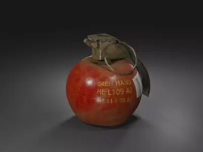 Exploding apples Free 3D model
