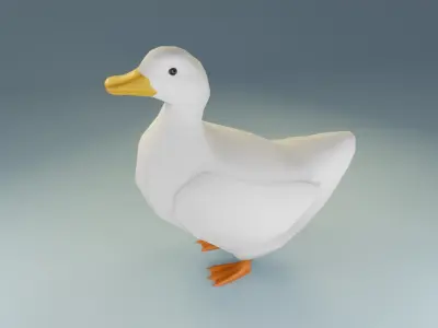 Low Poly Duck 3D Model Low-poly 3D model