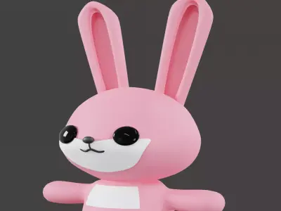 Character Rabbit kawaii cute Free 3D model